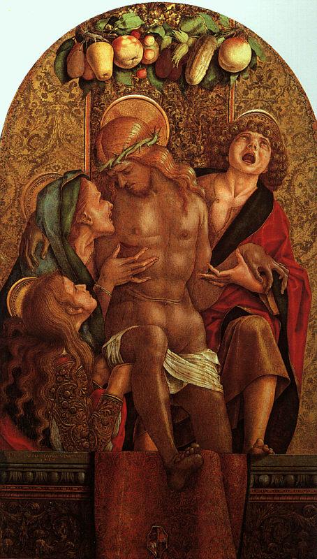 Carlo Crivelli Lamentation over the Dead Christ oil painting picture